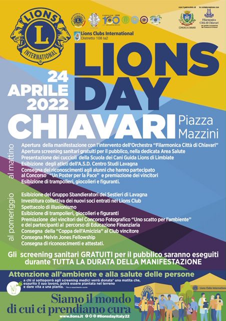 DOMENICA 24 APRILE È IL LIONS DAY 2022: SCREENING GRATUITI