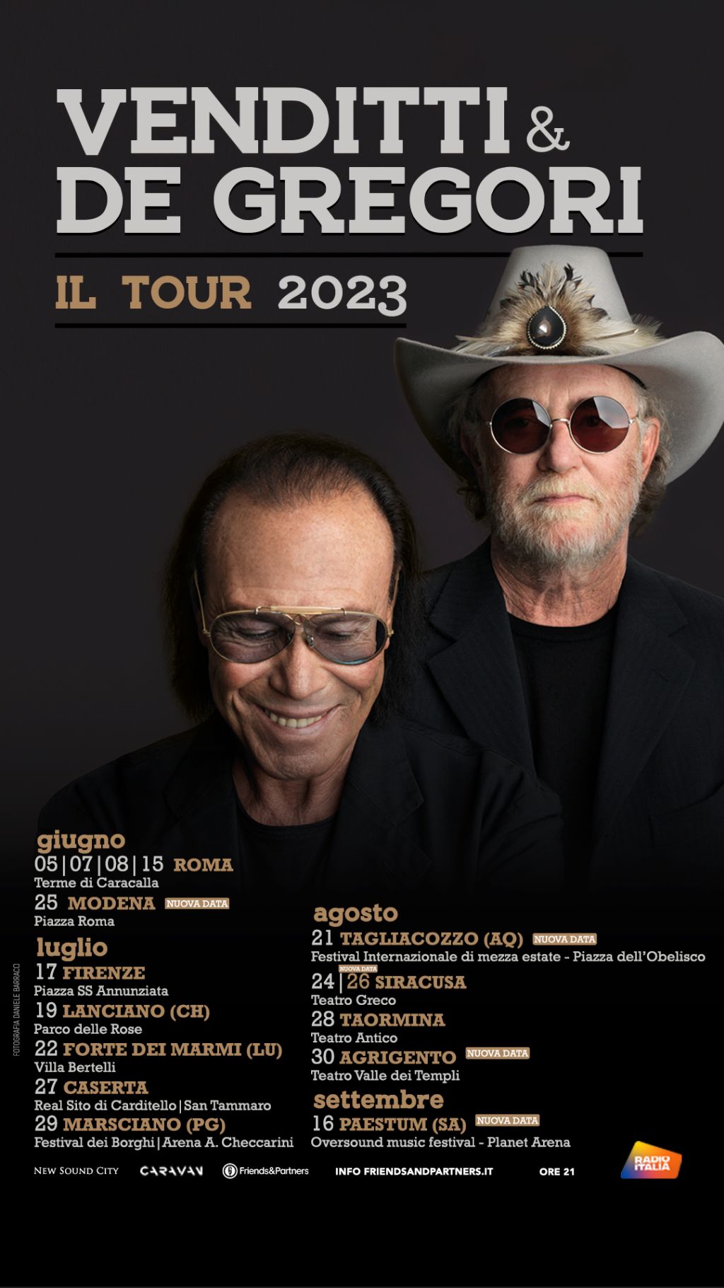 Si aggiungono nuove date al tour estivo di VENDITTI & DE GREGORI! 